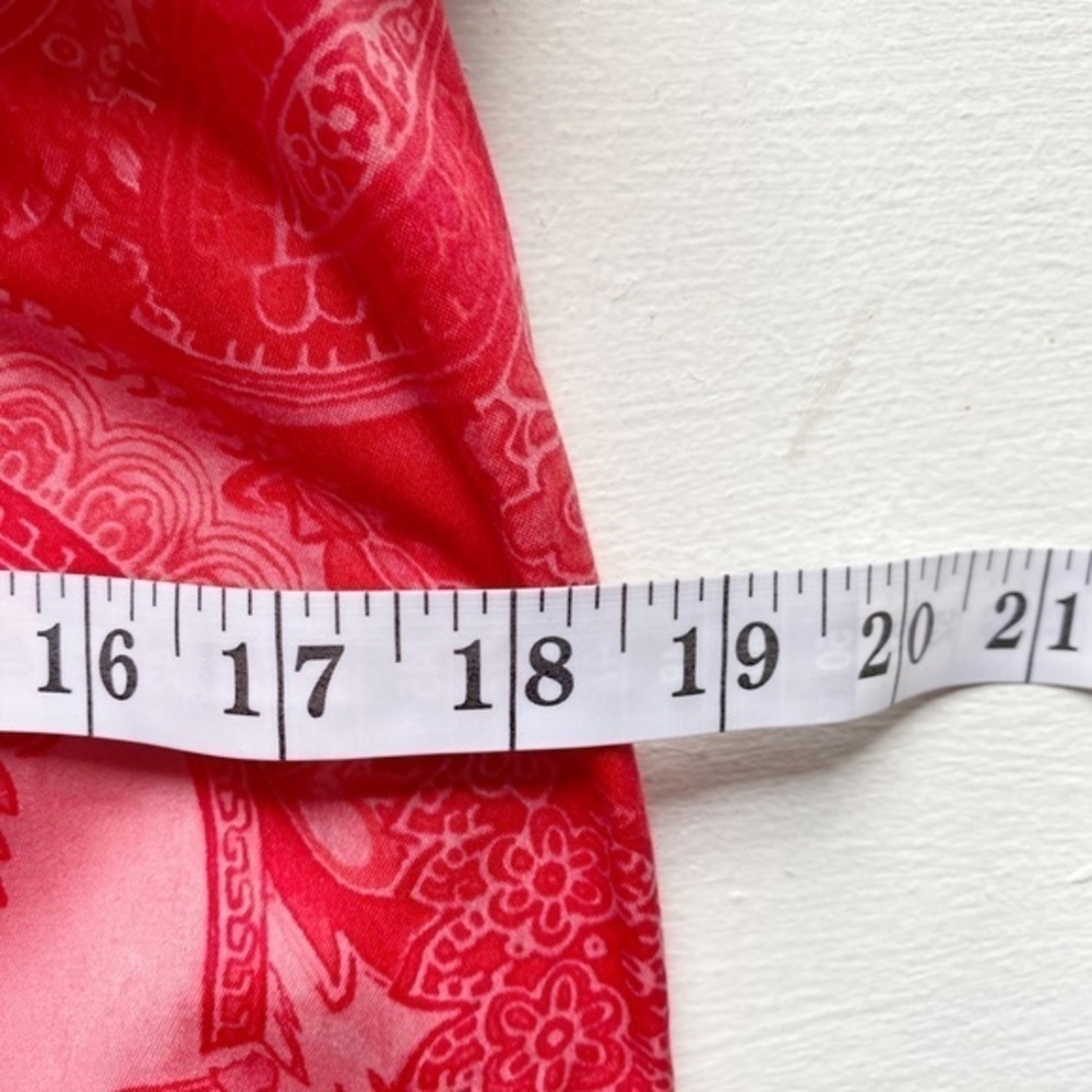 Jones New York Signature Pink & Red Paisley Surplice V-Neck Sheath Dress NWT - Picture 11 of 12